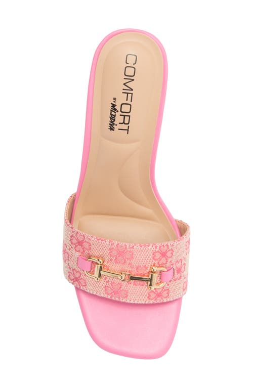 Wild Diva Lounge Viera Block Heel Bit Sandal In Pink