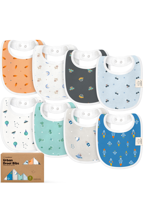 8-Pack Baby Drool Bibs