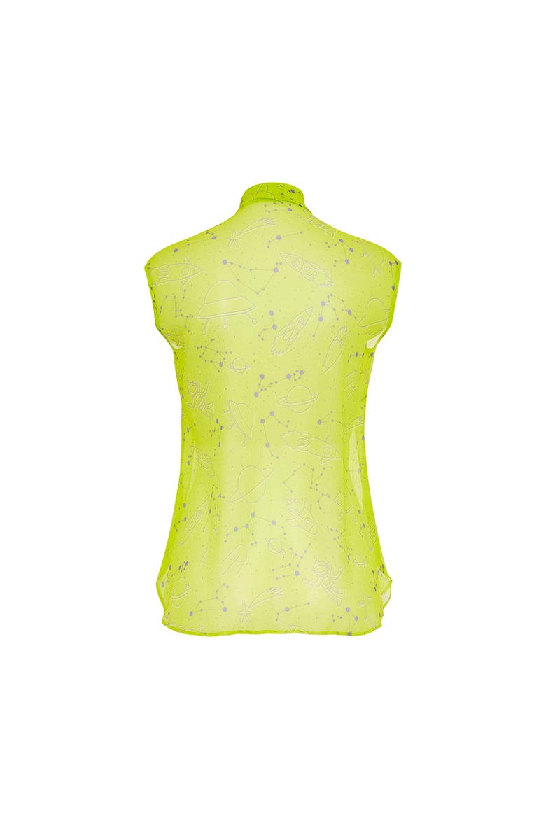 Planetary Neon Top With Ribbon, Alternate, color, Neon Yellow