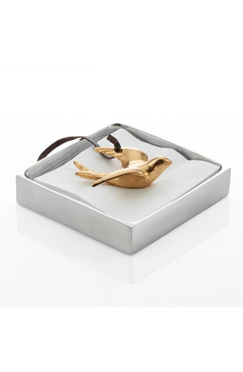 Lunares Dove Cocktail Napkin Holder, Main, color, Silver