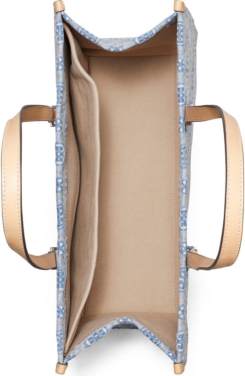 Tory Burch T Monogram Denim Tote, Alternate, color, Powder Blue