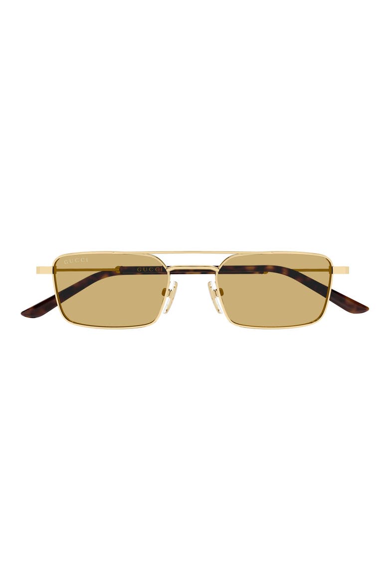 GG2258S 49mm Gradient Rectangular Sunglasses, Main, color, GOLD 2
