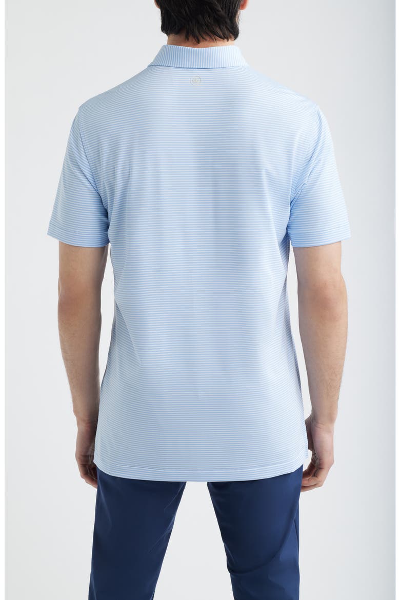 Bolt Performance Jersey Polo, Alternate, color, WHITE BLUE STRIPE