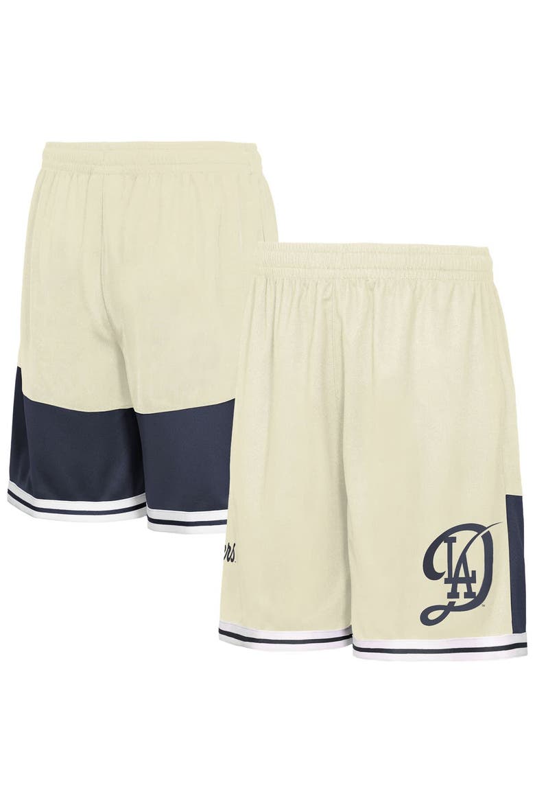 Youth Outerstuff  Cream Los Angeles Dodgers City Crew Fashion Shorts, Main, color, Cream