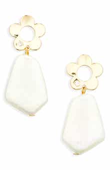 EYE CANDY LOS ANGELES Iridescent Flower Drop Earrings