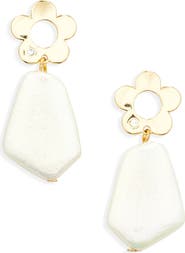 EYE CANDY LOS ANGELES Iridescent Flower Drop Earrings