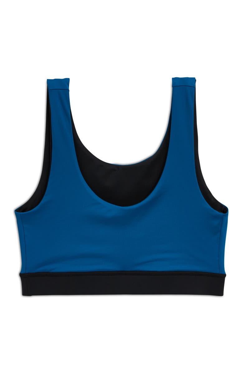 TomboyX Reversible Swim Sport Compression Bikini Top, Alternate, color, Marina Blue