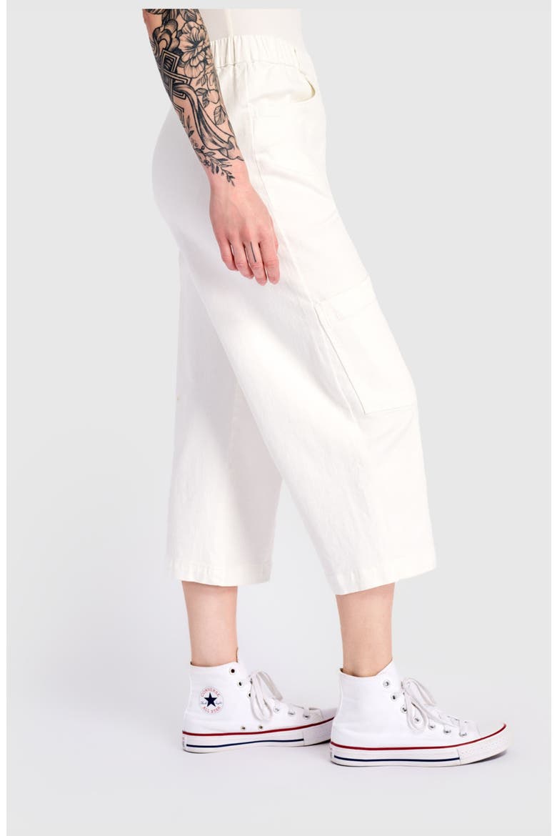 Twill Palma Capri Pants, Alternate, color, White