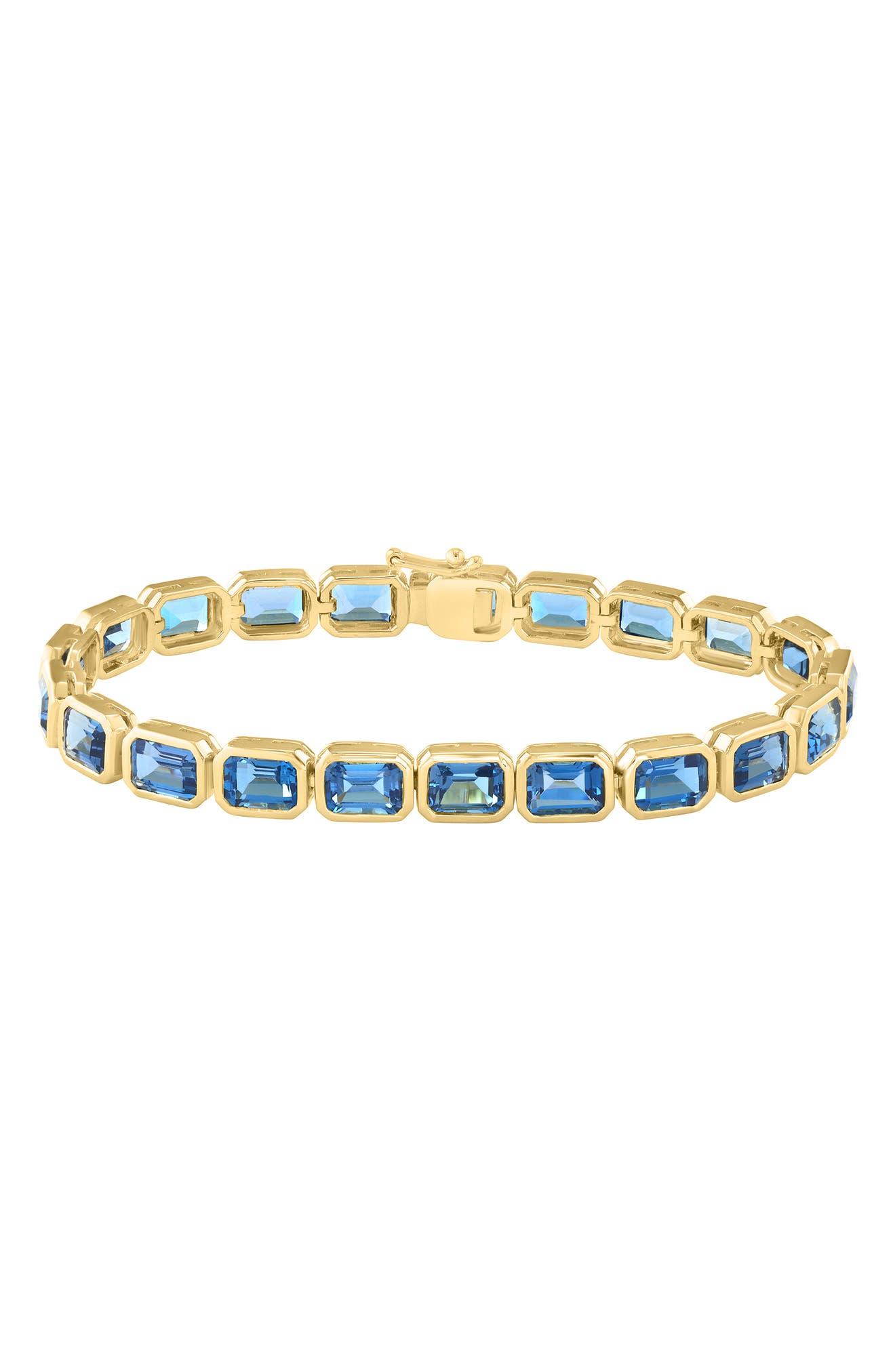 Emerald Cut Stone Line Bracelet