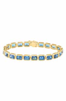Emerald Cut Stone Line Bracelet