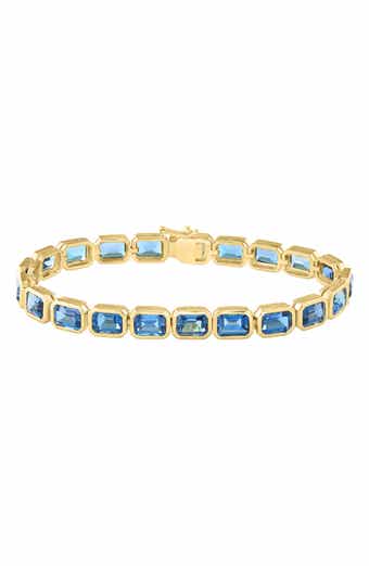 Emerald Cut Stone Line Bracelet