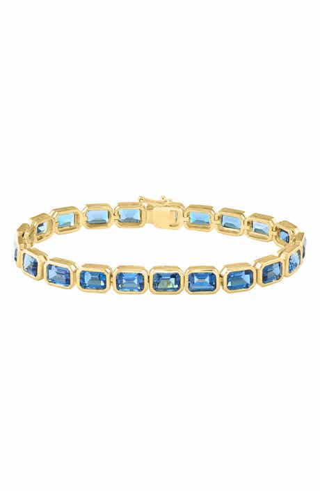 Emerald Cut Stone Line Bracelet