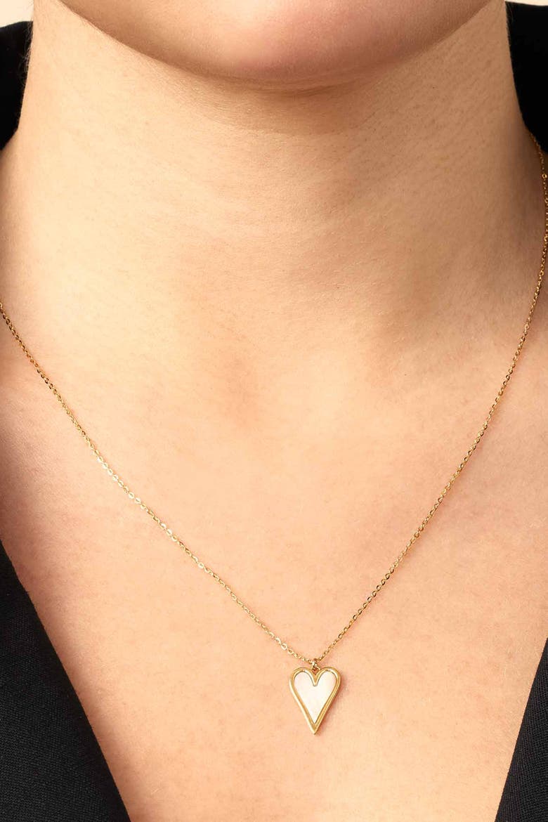 14K Yellow Gold Pure Heart Pendant Necklace, Alternate, color, Yellow Gold