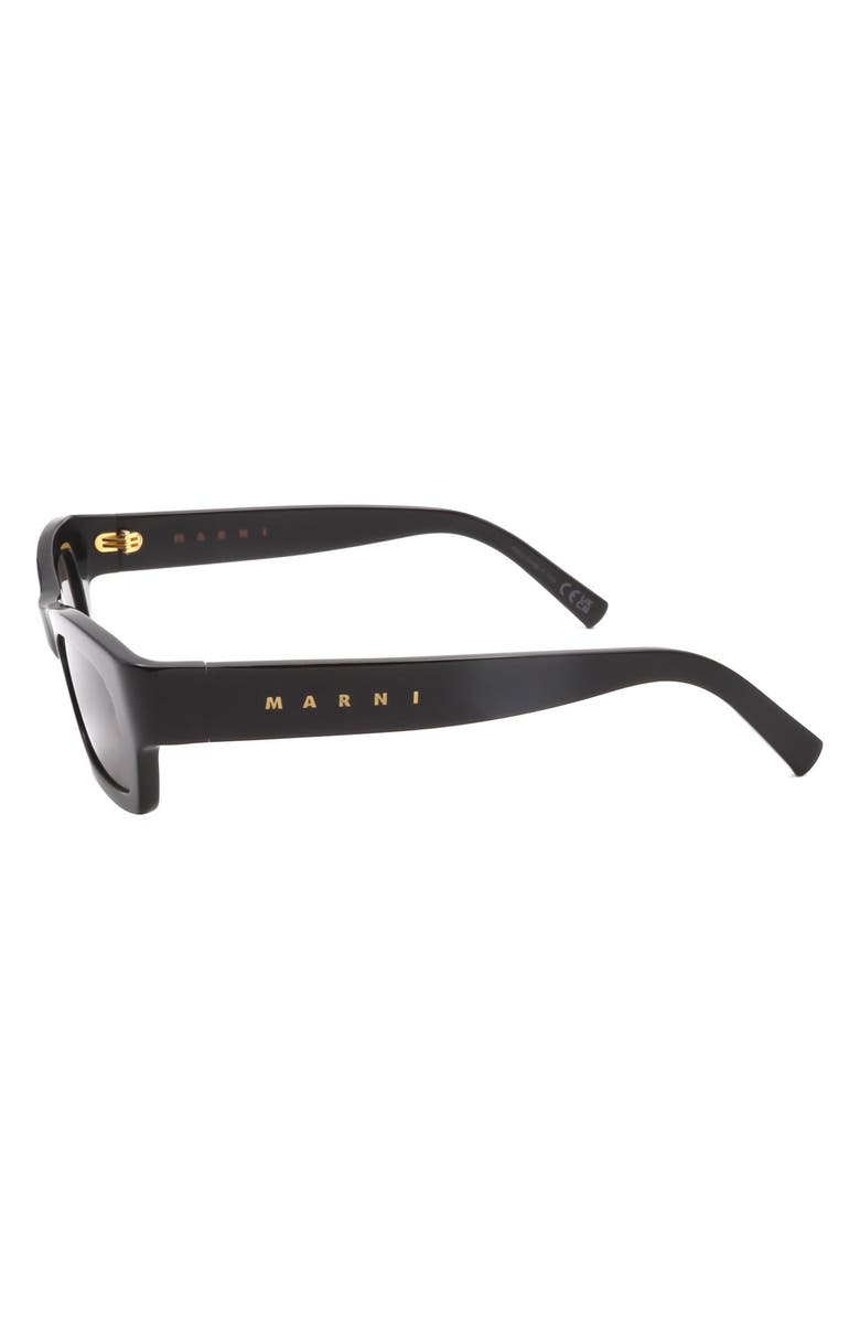 Marni 50mm Rectangular Sunglasses, Alternate, color, Black / Grey