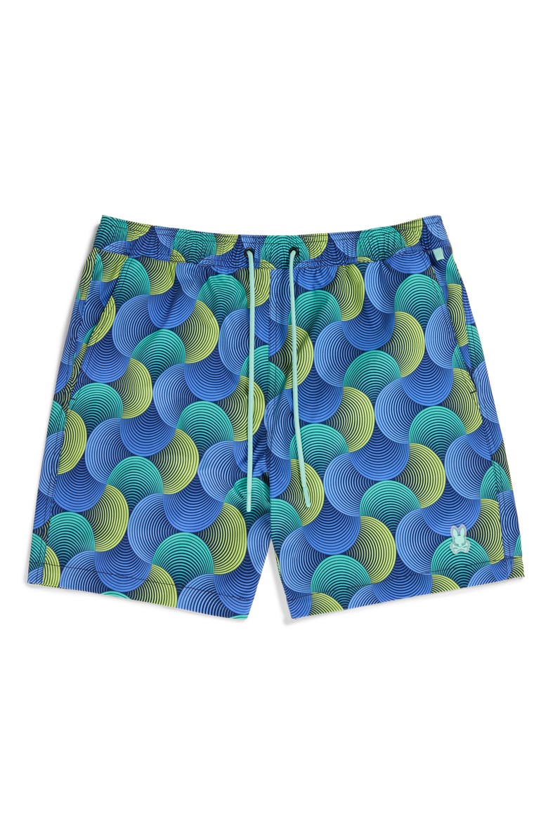 Psycho Bunny Stafford Print Swim Trunks, Alternate, color, 