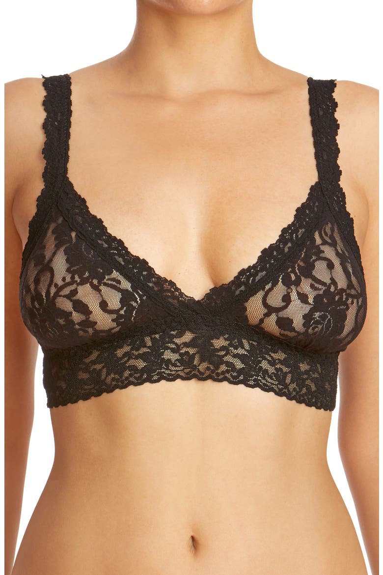 Signature Lace Bralette, Main, color, BLACK