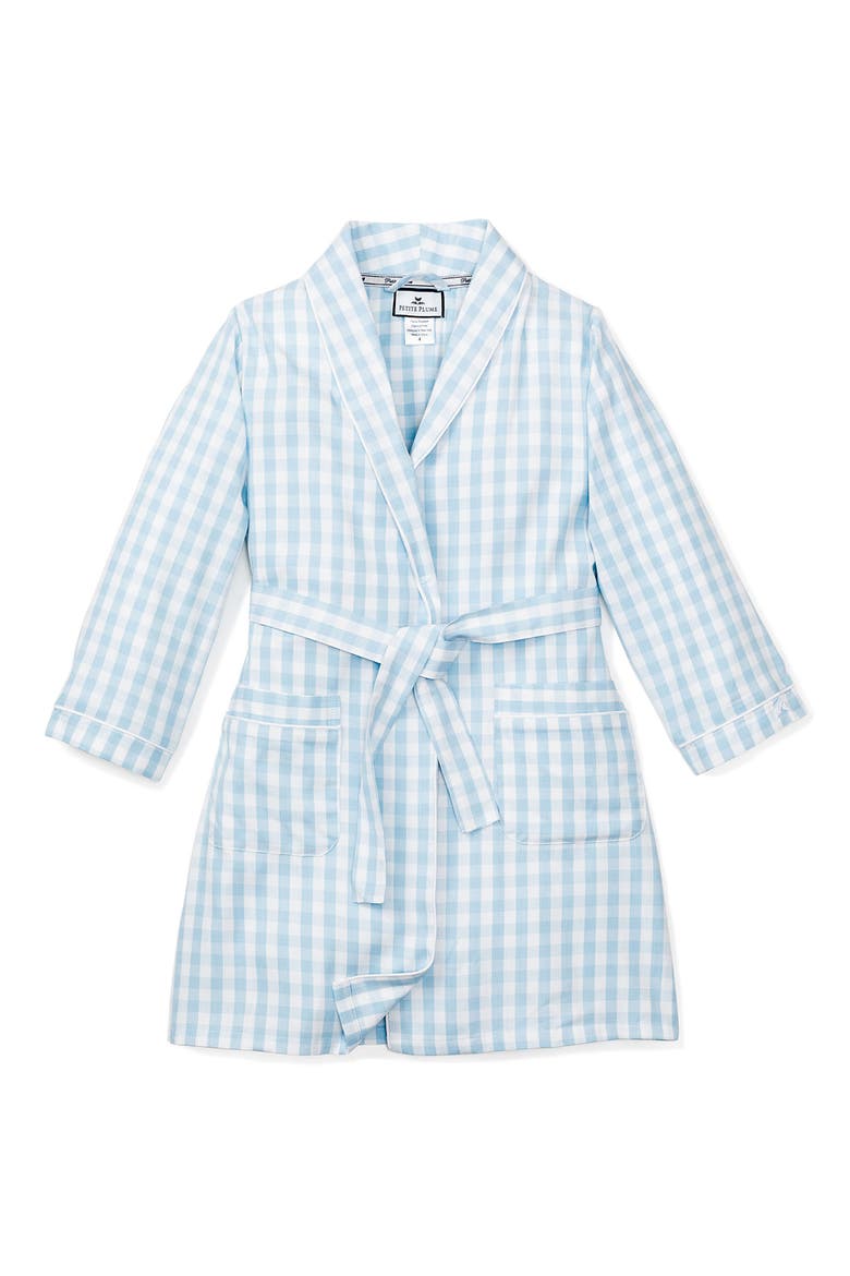 Gingham Robe, Alternate, color, BLUE