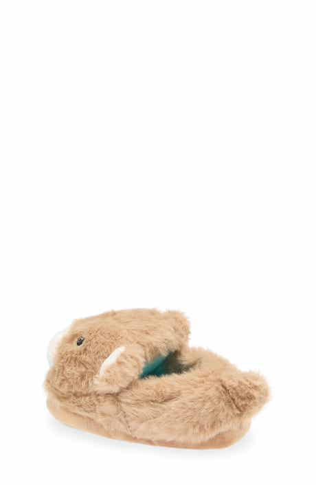 Kids' Cuddles Bear Light-Up Faux Fur Slipper