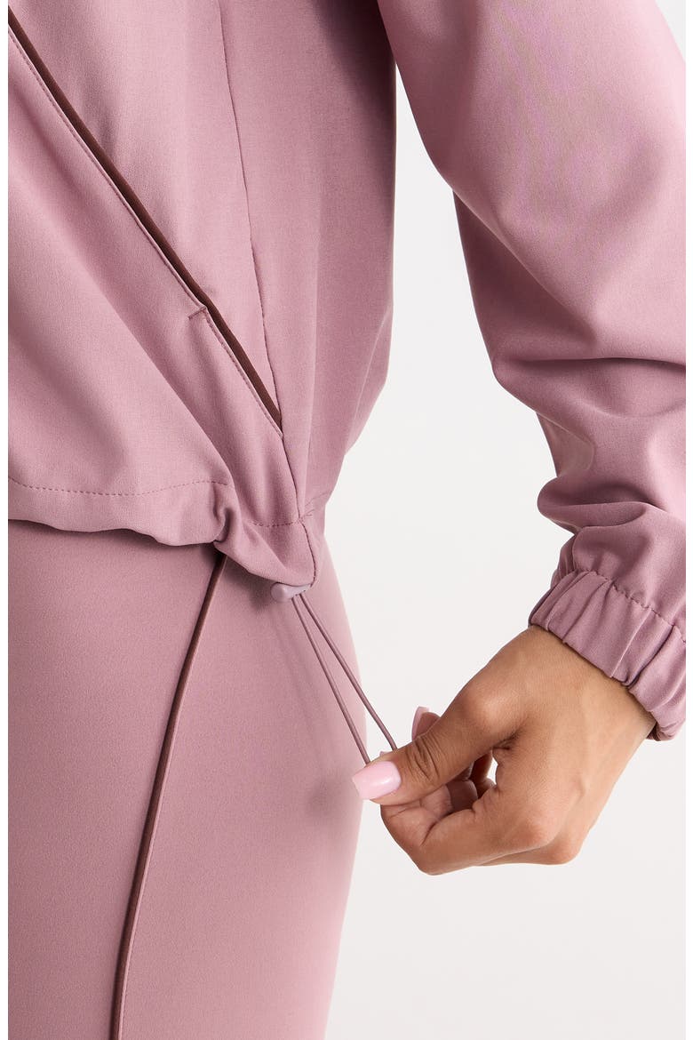 Piped Half Zip Pullover, Alternate, color, PURPLE SHAKE