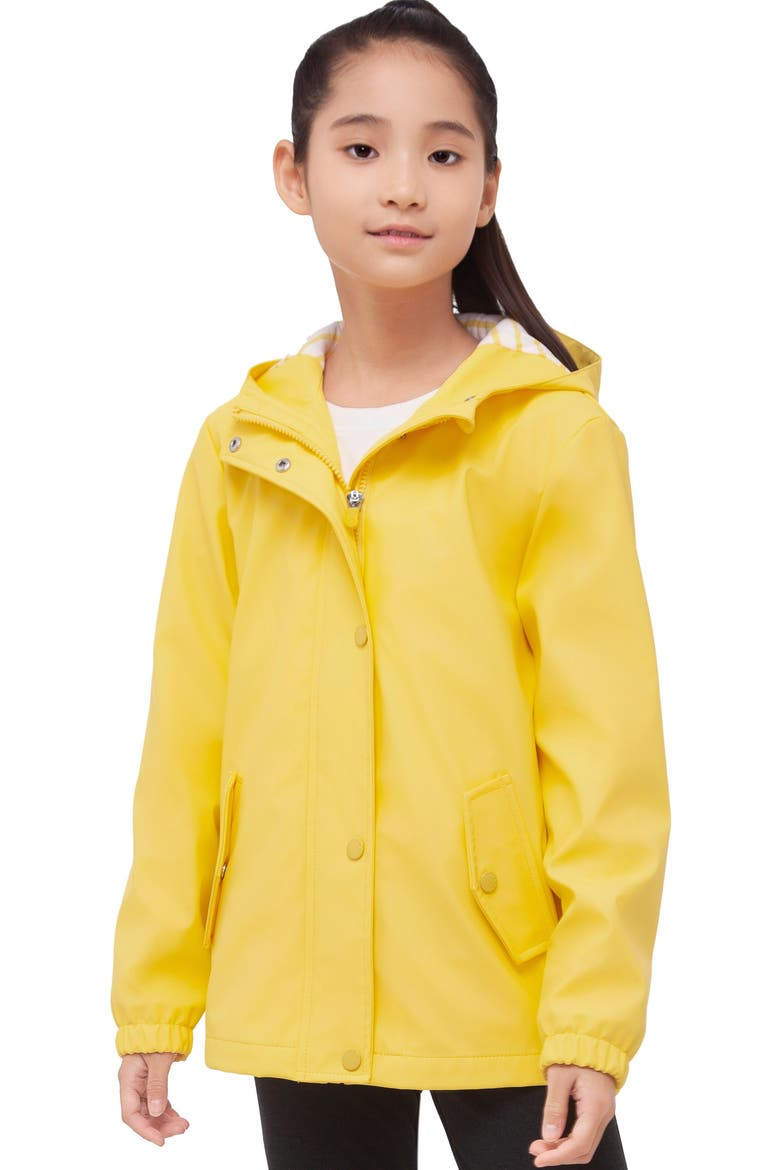Kids' Waterproof Rain Coat Rubberized Jacket, Main, color, Yellow