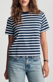 Mavi Jeans Audrey Stripe Cotton Interlock T-Shirt