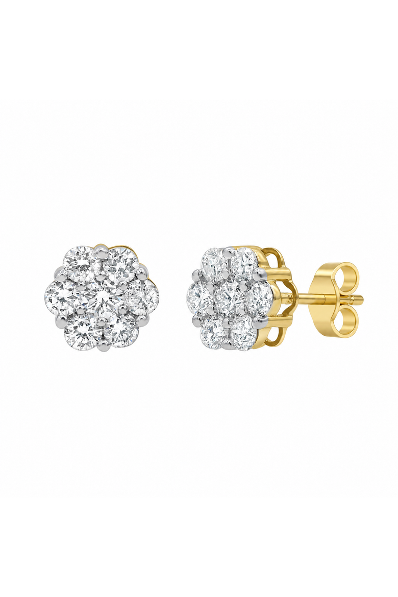 Iconic 14K Yellow Gold Diamond Earrings - 0.73ct., Alternate, color, 14K Yellow Gold