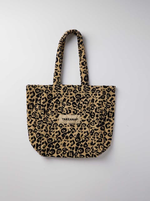 Leopard Terry Tote Bag