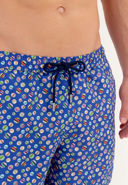 Hom Socoa Beach Boxer In Navy Print