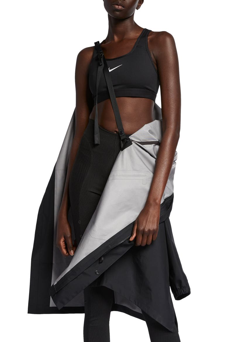 NikeLab Water Resistant Parka, Alternate, color, BLACK/ BLACK