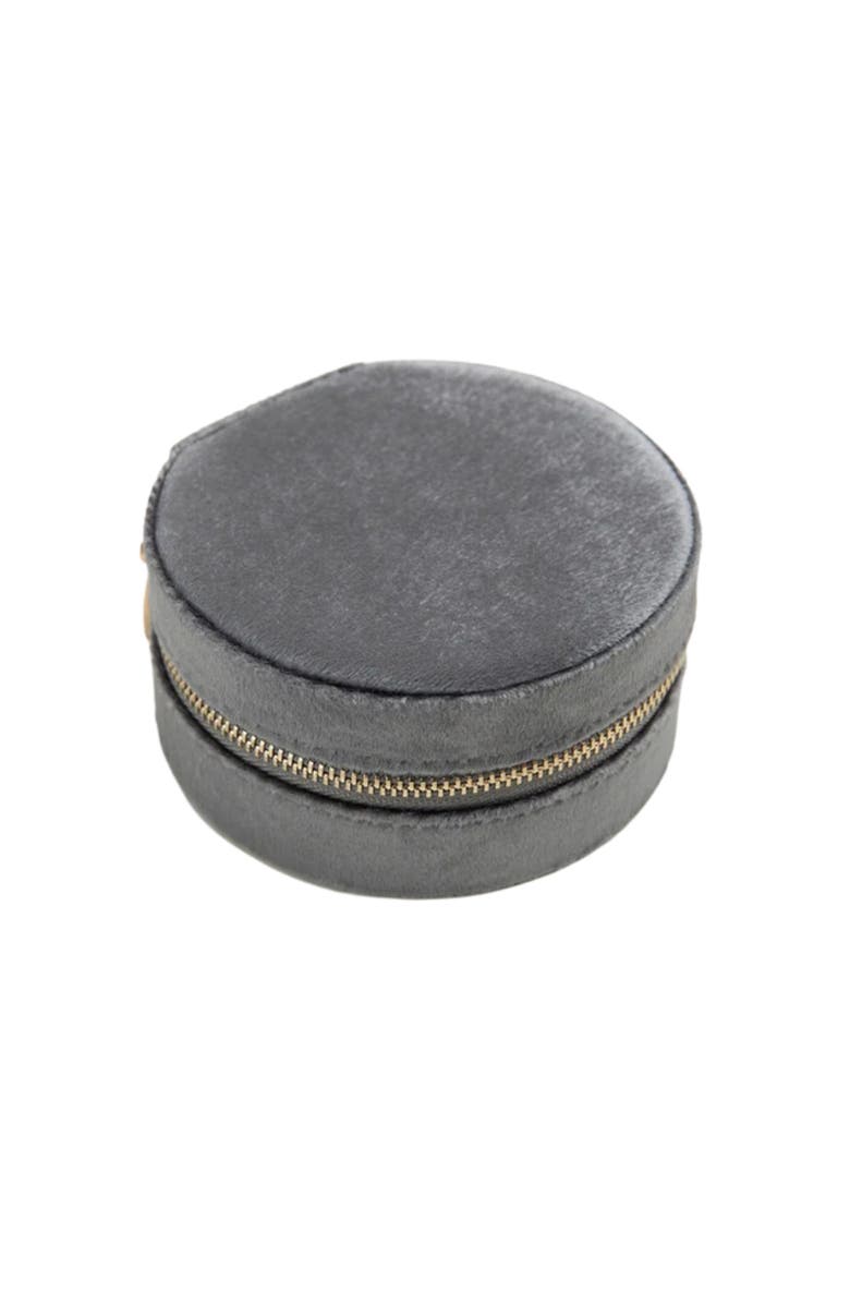 Emma Rae Velvet Circle Jewelry Case, Main, color,