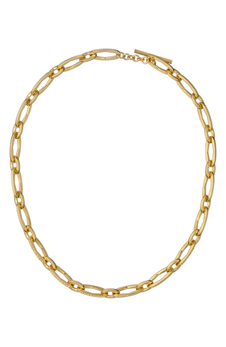 Ted Baker Shiya Crystal Shimmer Chain Necklace, Main, color, Gold Tone / Clear Crystal
