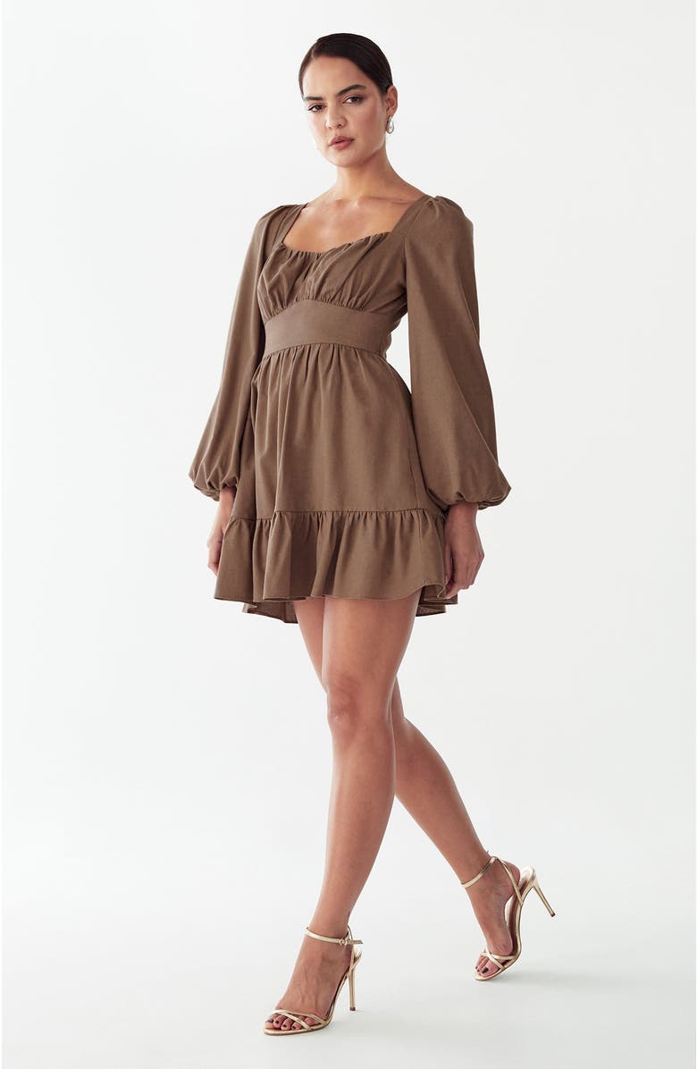 ST MRLO Wrenn Mini Dress, Alternate, color, Mocha