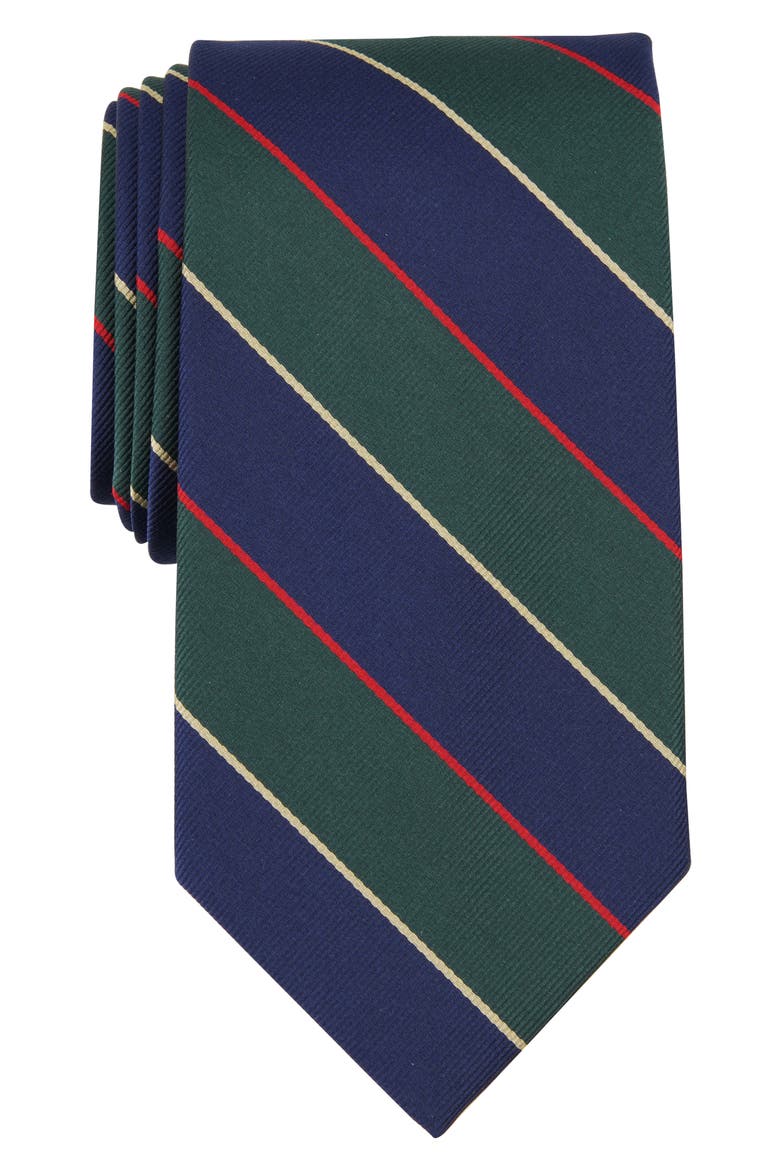 OG Stripe Silk Blend Tie, Main, color, NAVY