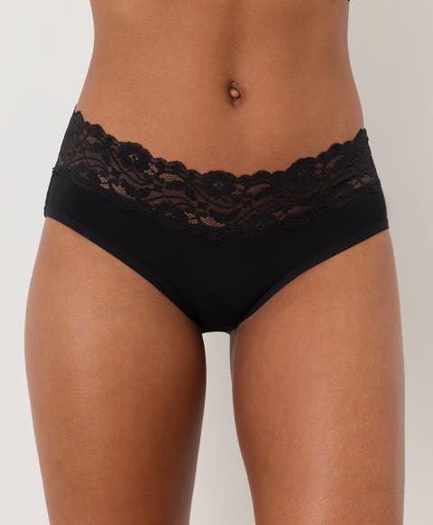Lace Waist Brief 3-Pack Made With Organic Cotton