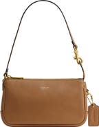 COACH Plaza 18 Natural Grain Leather Shoulder Bag