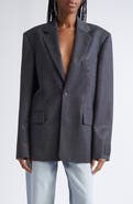 Alexander Wang Hotfix Crystal Oversize Blazer