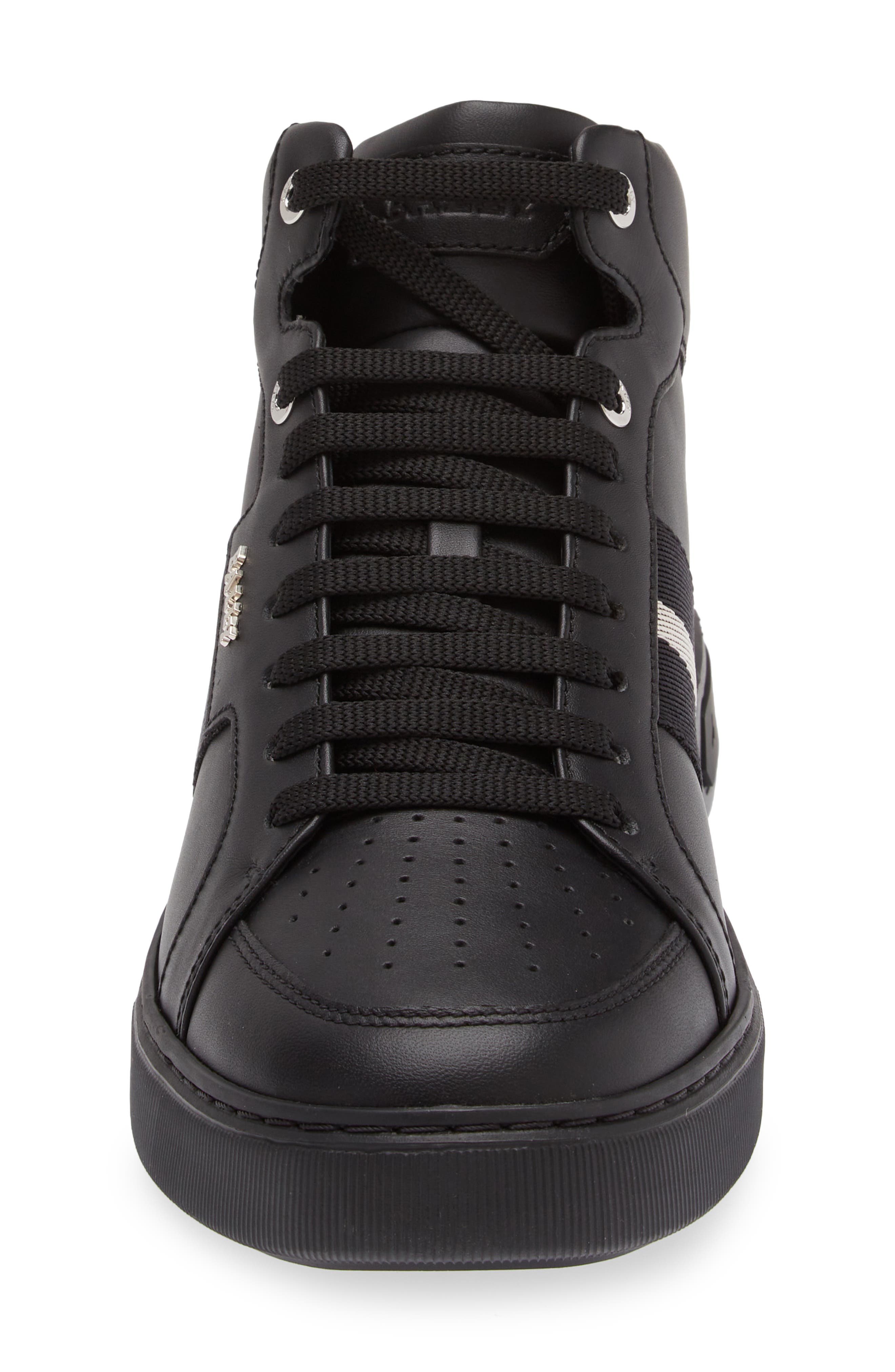 Myles Sneaker, Alternate, color, BLACK,CALF,PLAIN