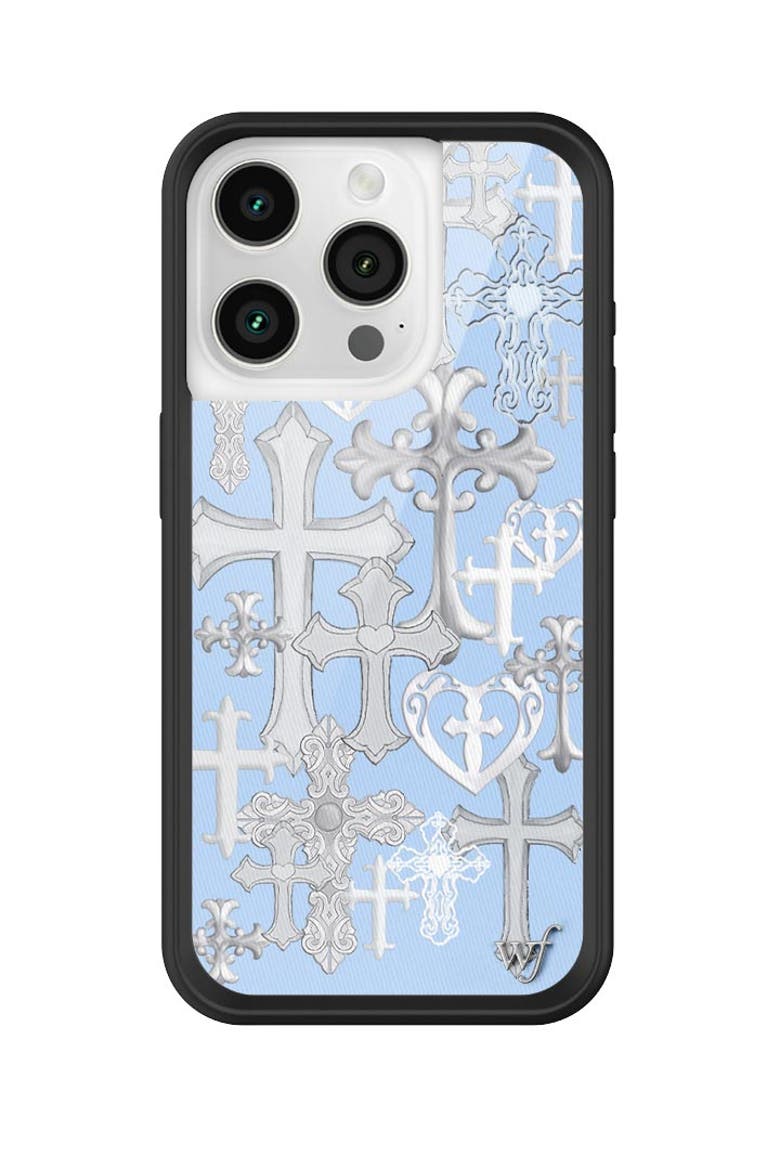 Cross Girl iPhone Case, Alternate, color, Blue