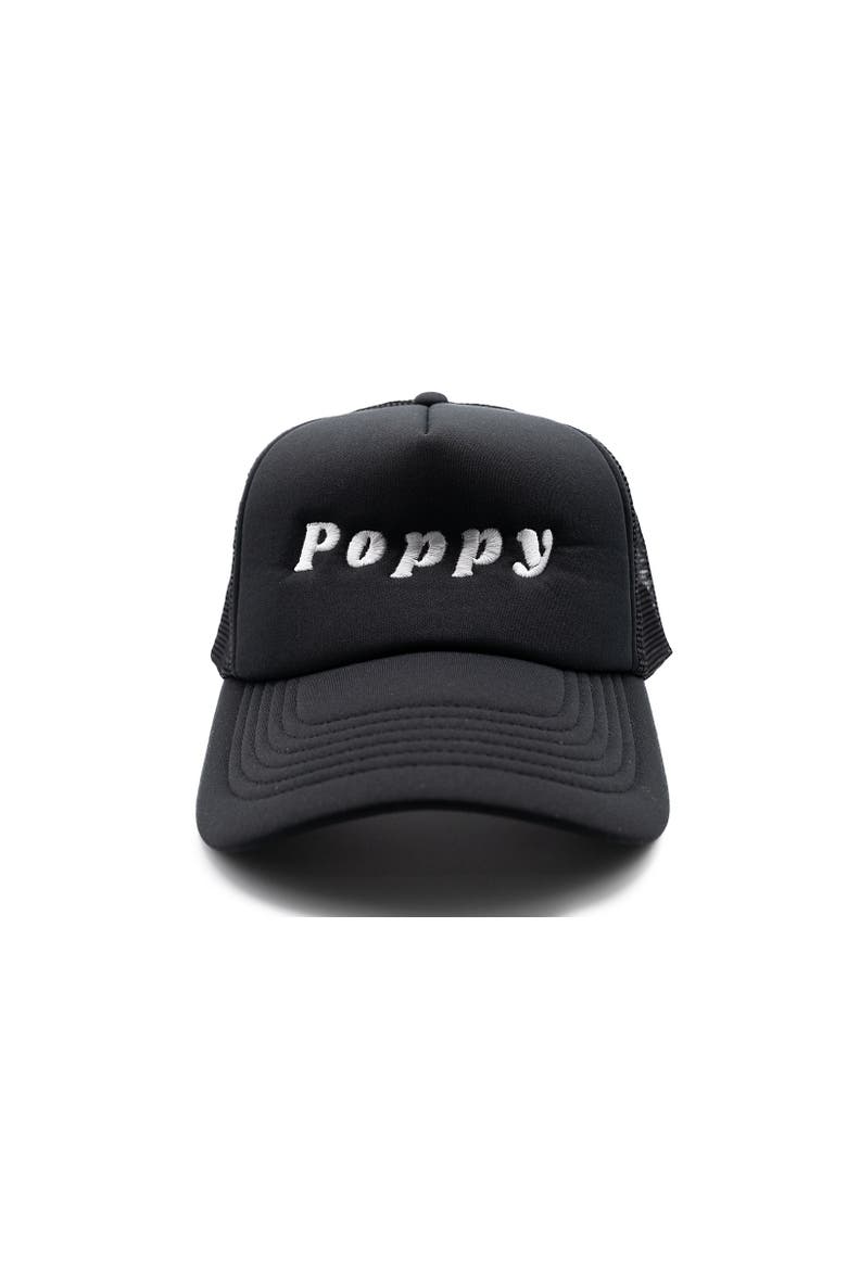 Poppy Foam Trucker Hat, Main, color, Black