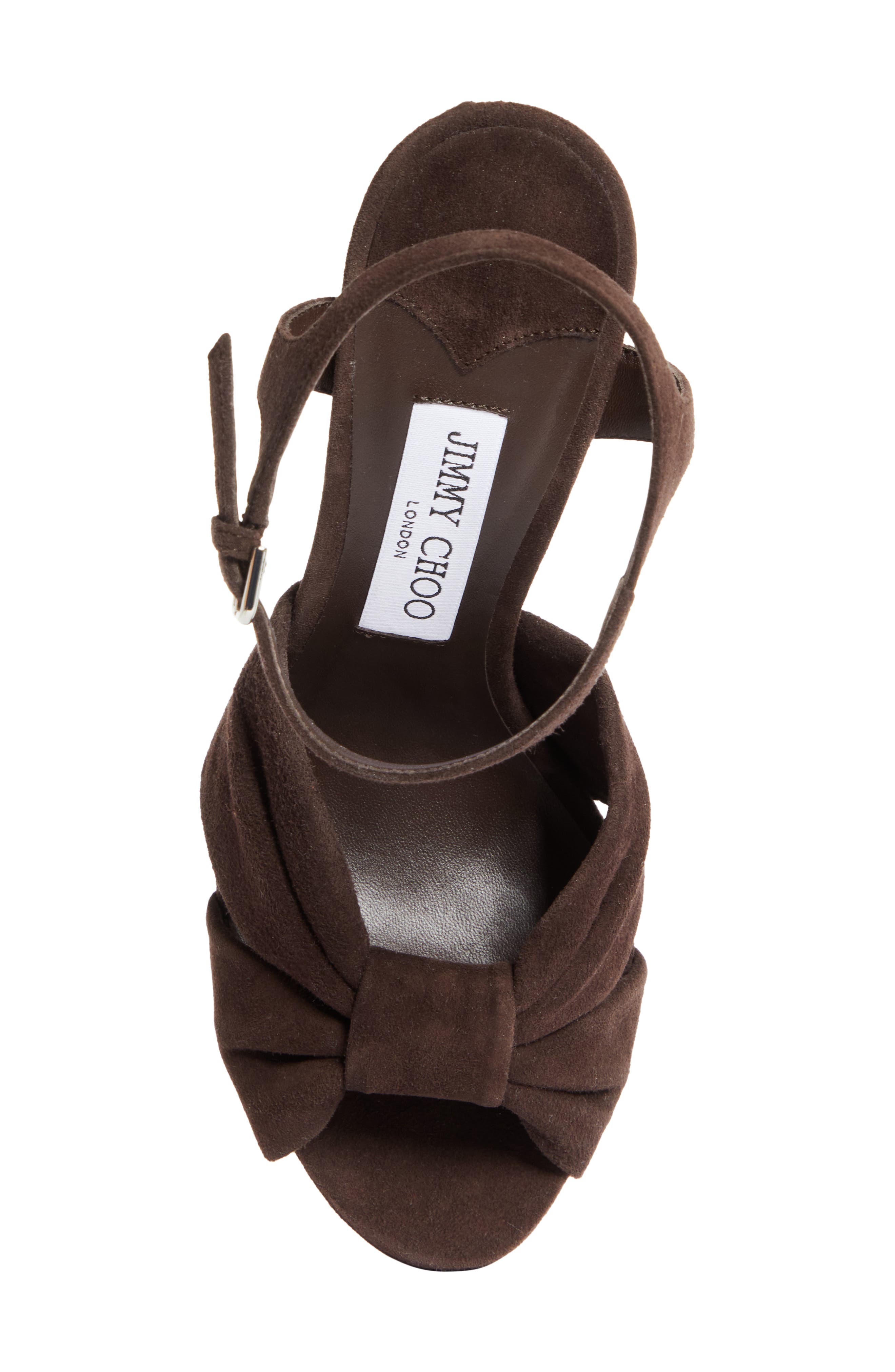 Jimmy Choo Heloise Platform Sandal, Alternate, color, Chocolate