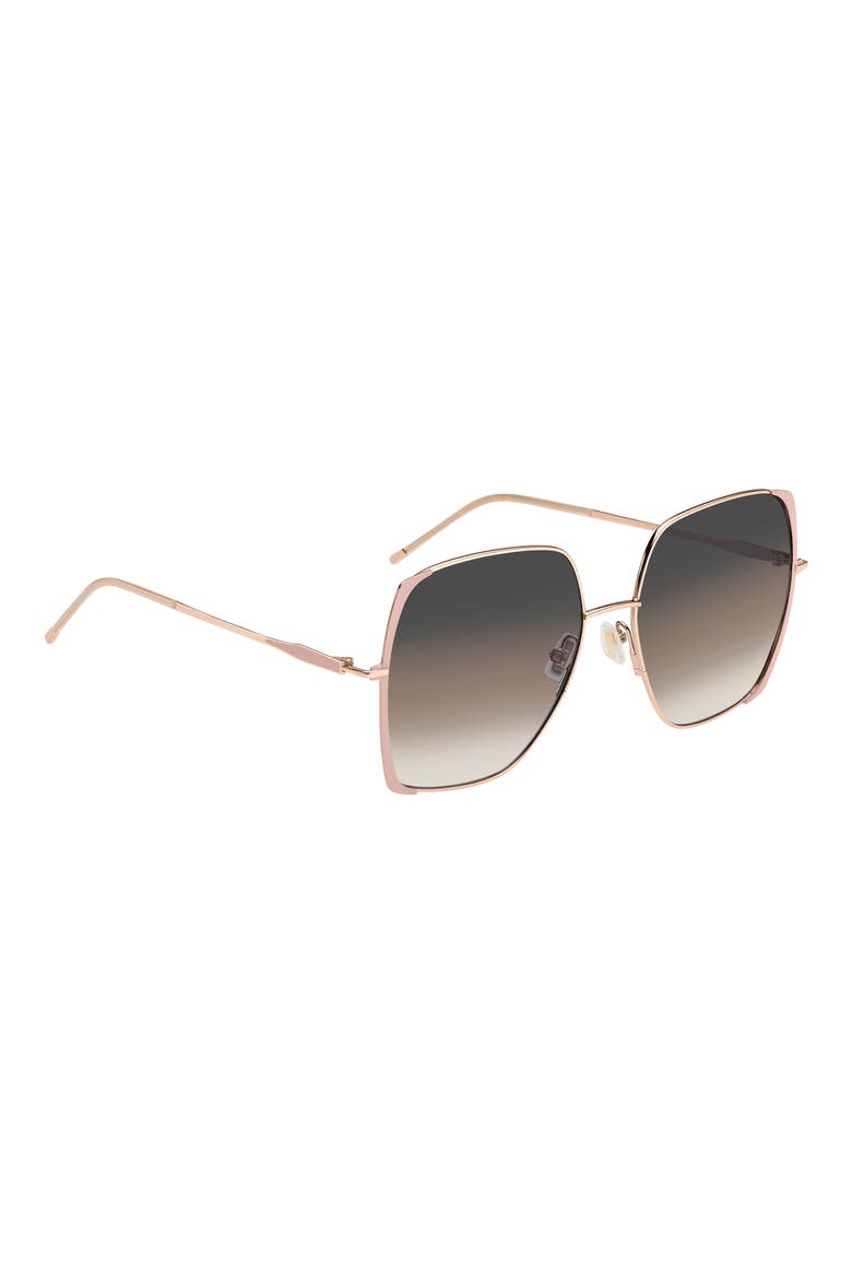 58mm Gradient Square Sunglasses, Alternate, color, 0BKU-PR