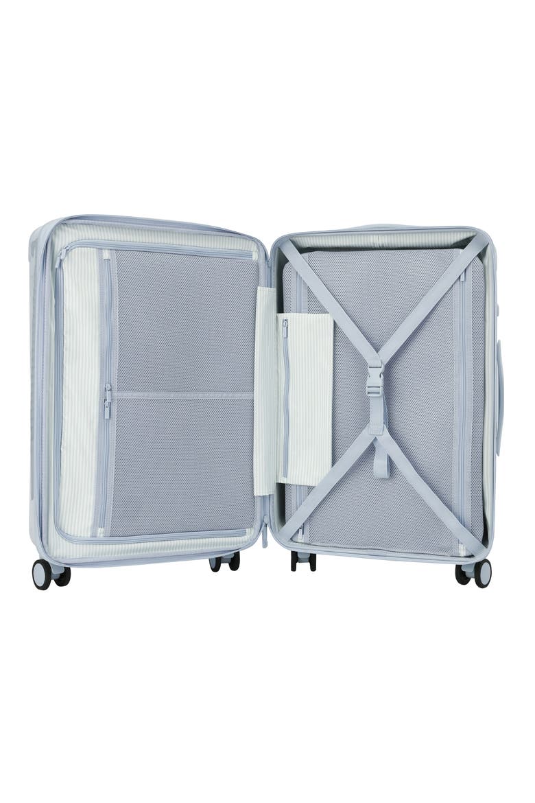 Nostos Glossy Medium Spinner Suitcase, Alternate, color, AITHER BLUE