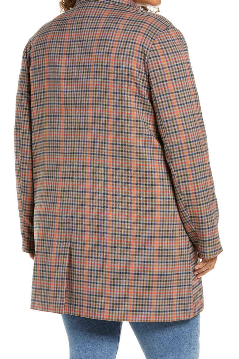 BB Dakota Plaid Boyfriend Blazer, Alternate, color, CAMEL PLAID