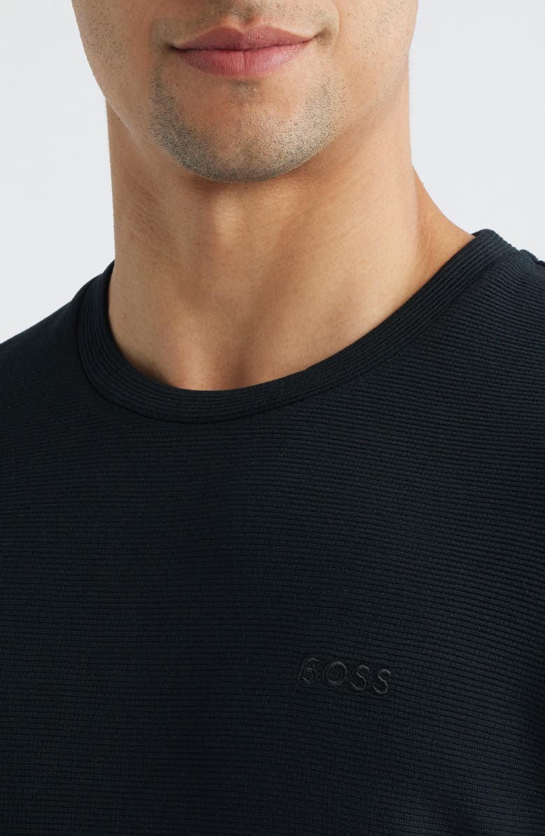 BOSS Rib Lounge T-Shirt, Alternate, color, Black