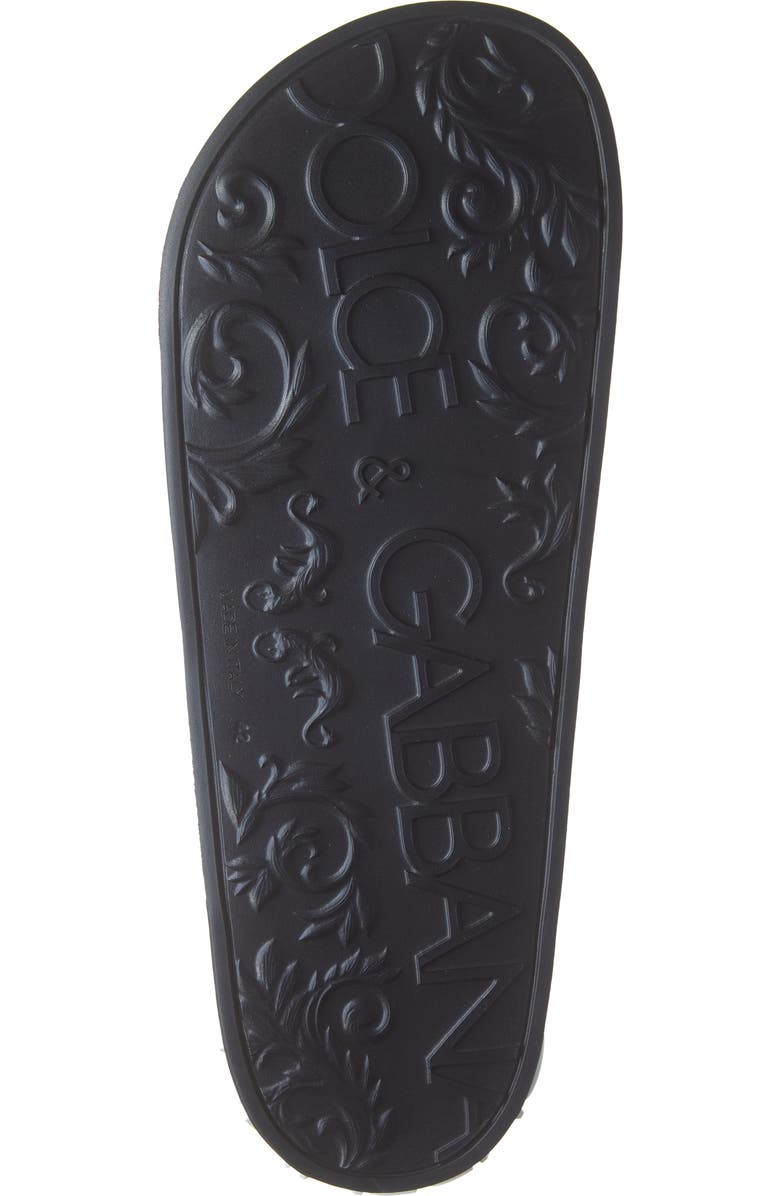 Dolce&Gabbana Logo Slide Sandal, Alternate, color,