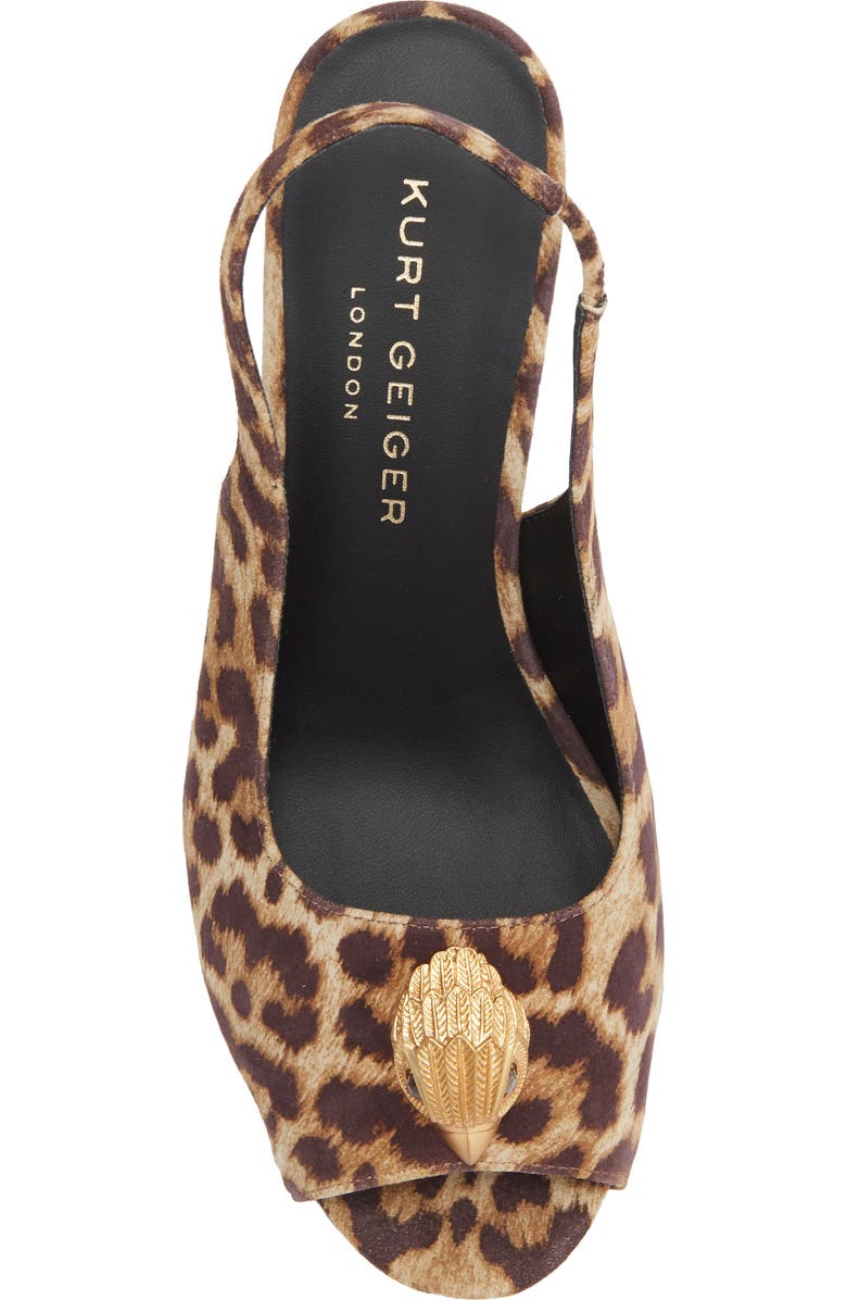 Kurt Geiger London Belgravia Platform Wedge Slingback Pump, Alternate, color, Open Brown