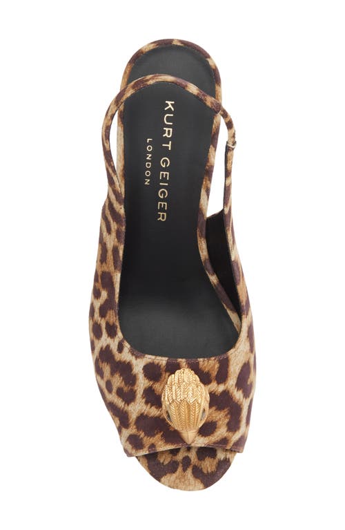 Kurt Geiger London Belgravia Platform Wedge Slingback Pump In Animal Print