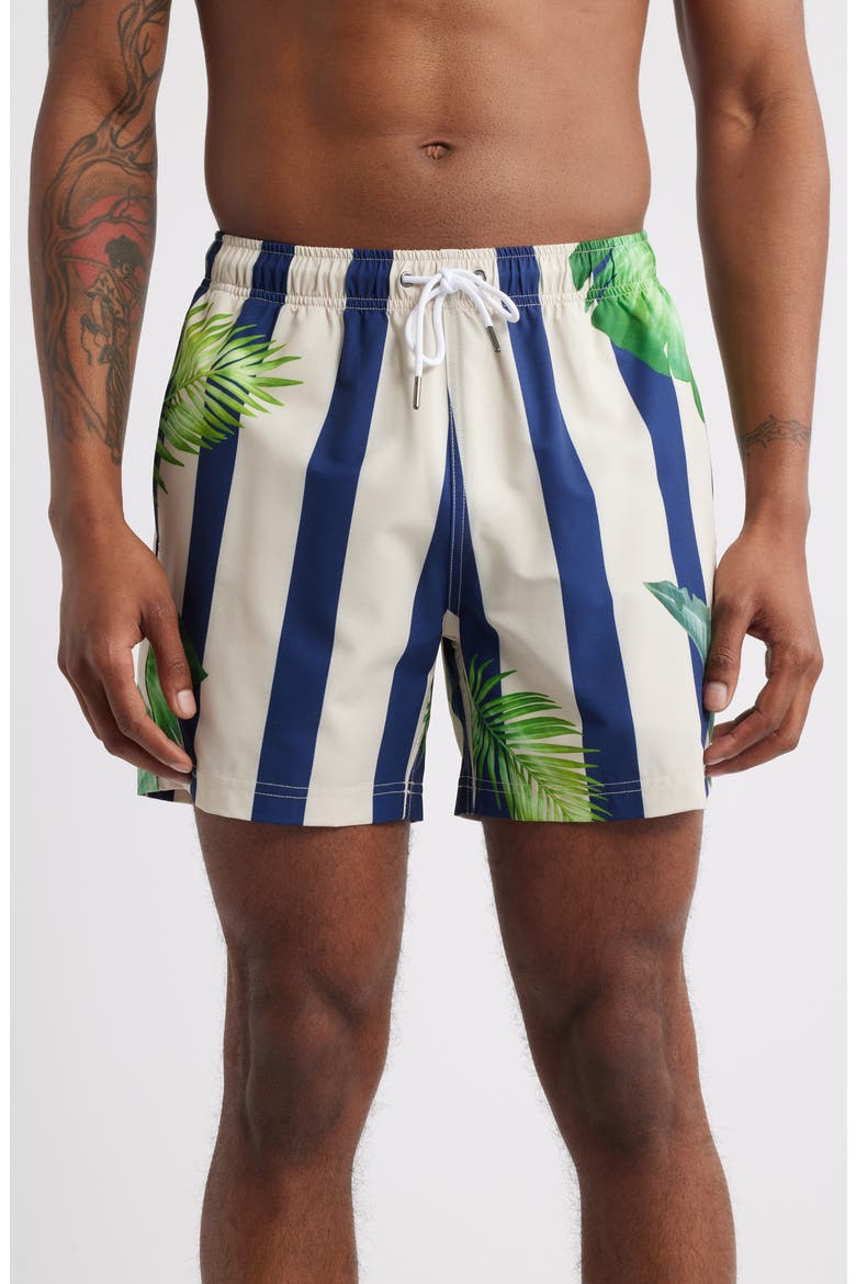 Green Palm Swim Trunks, Main, color, GREEN