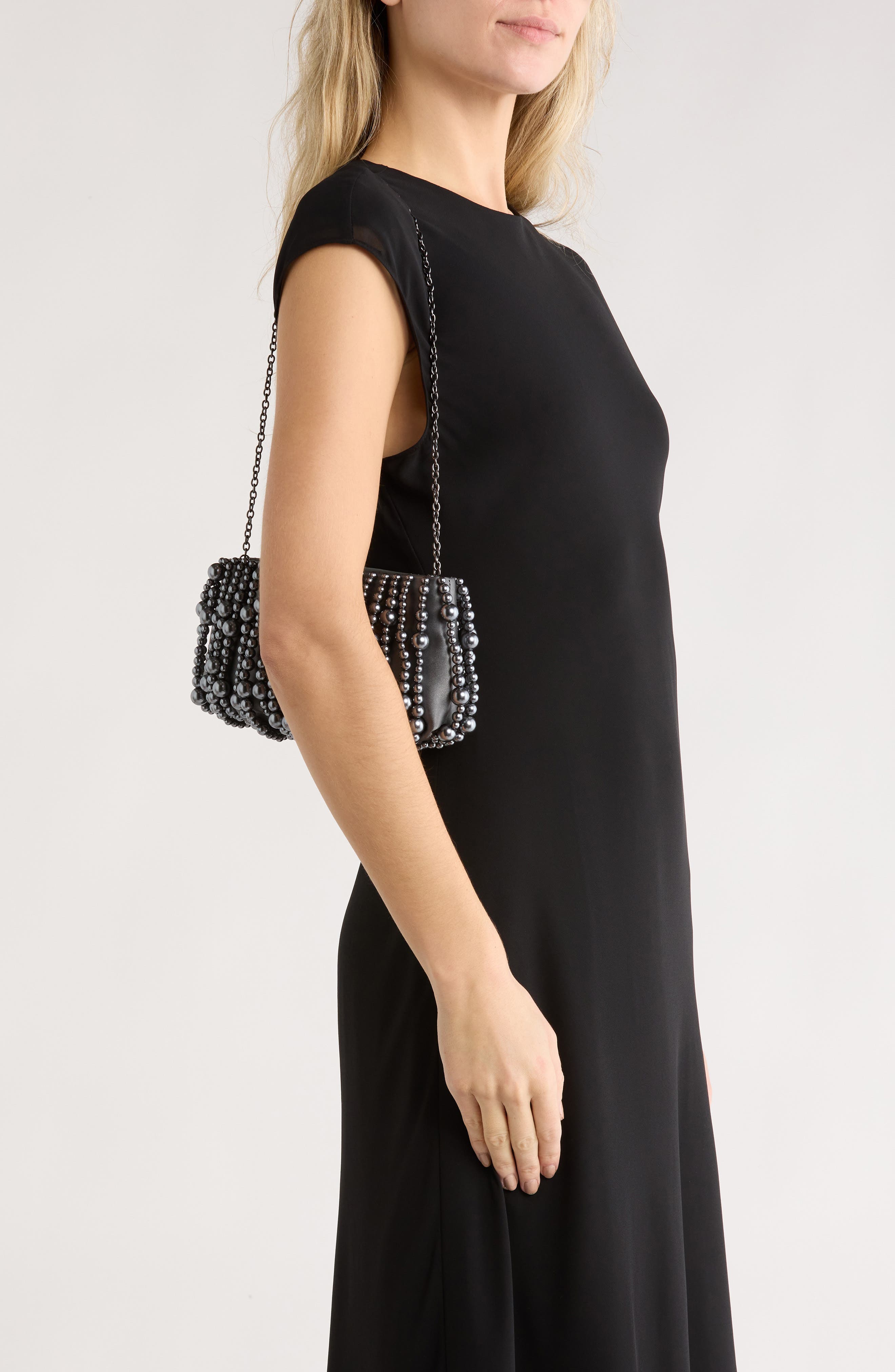 Lele Sadoughi Willow Beaded Clutch, Alternate, color, 