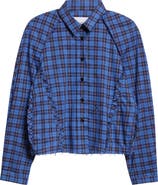 NACKIYÈ Moshi Moshi Plaid Crop Button-Up Shirt